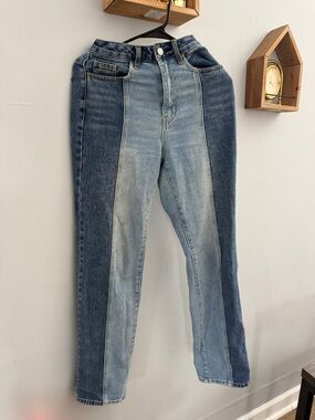 PacSun Two-Tone Blue Straight Leg Jeans